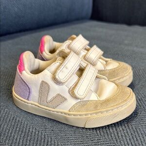 Veja Kids' Purple, Pink and White Sneakers 8 US